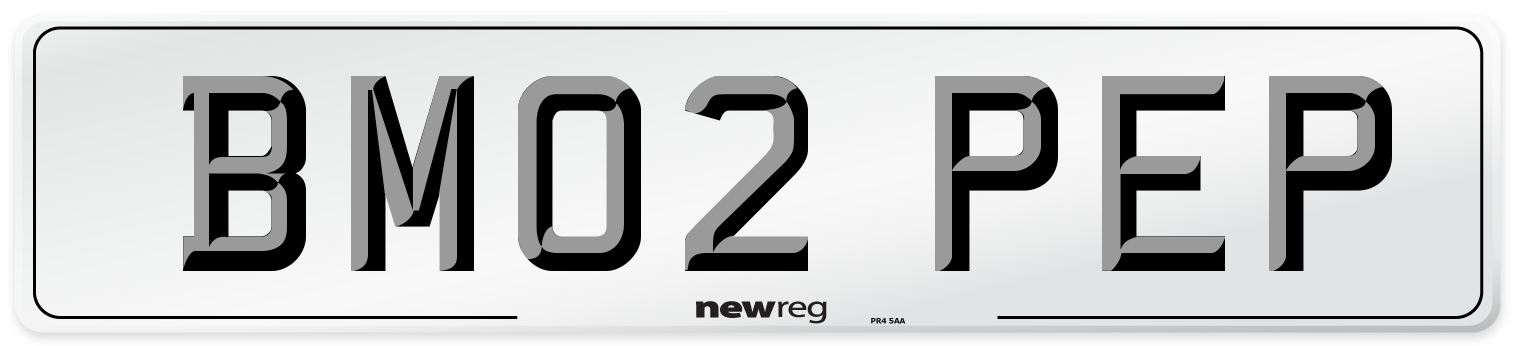 BM02 PEP Number Plate from New Reg